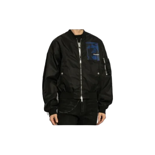Dsquared2 Logo Printed Zipped Bomber Jacket