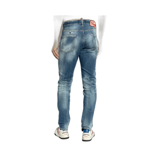 Dsquared2 Distressed Straight-Leg Jeans