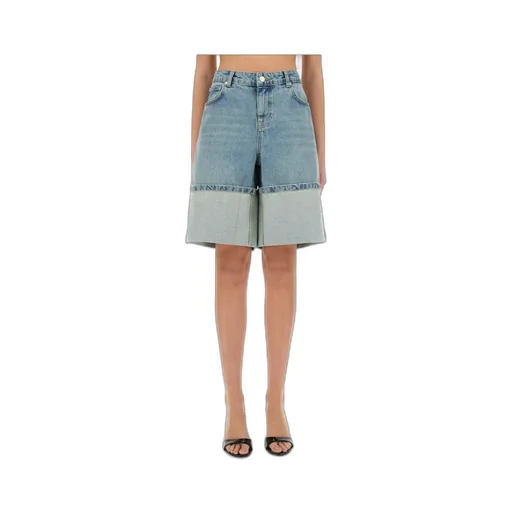 Denim Shorts With Belt Loops