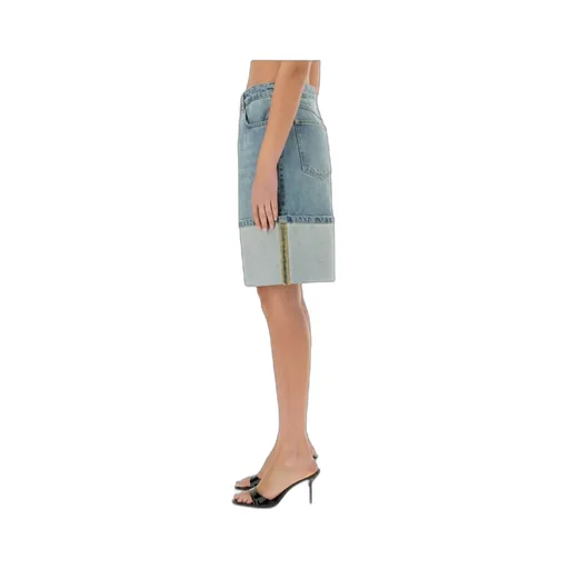 Denim Shorts With Belt Loops