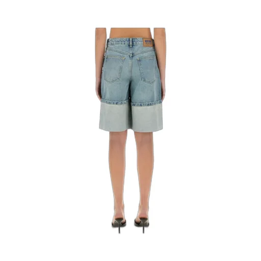 Denim Shorts With Belt Loops