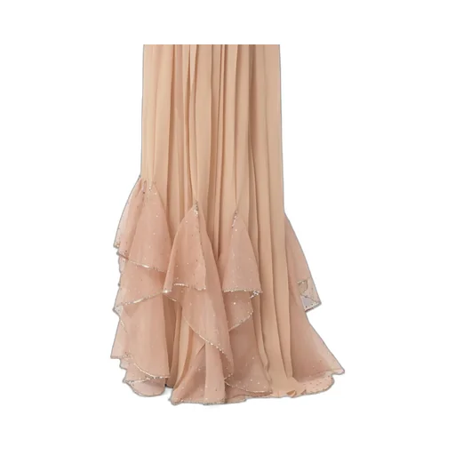 Valentino Floral Embellished Ruffled V-Neck Dress