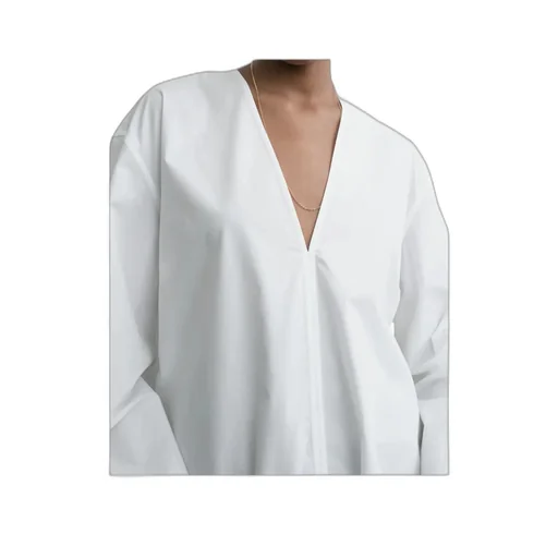 TotÊMe Box-Pleat Detailed V-Neck Blouse