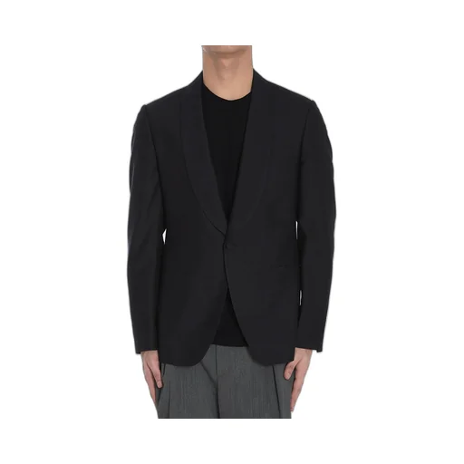 Single-Breasted Silk Blazer