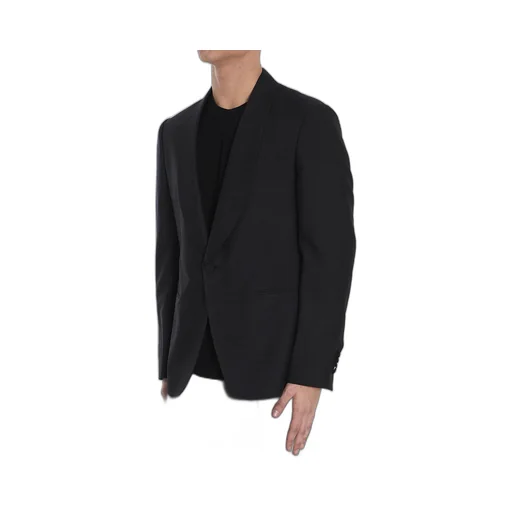 Single-Breasted Silk Blazer