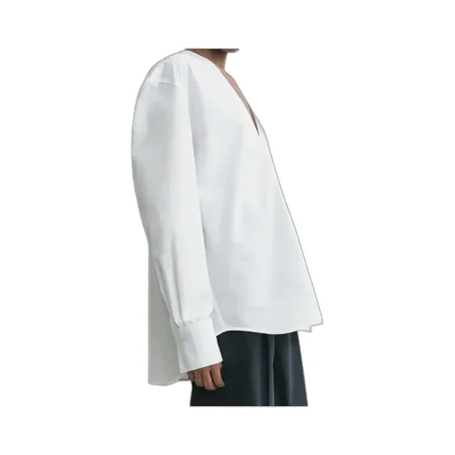TotÊMe Box-Pleat Detailed V-Neck Blouse