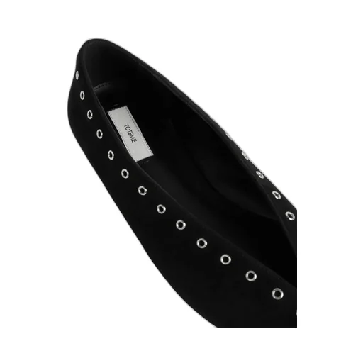 Totme Lace-Up Eyelet Ballerina Flats