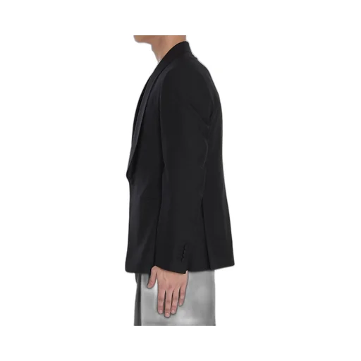 Single-Breasted Silk Blazer