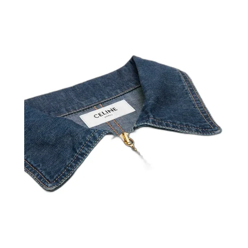 Quater Zip Shirt In Dark Ocean Wash Denim