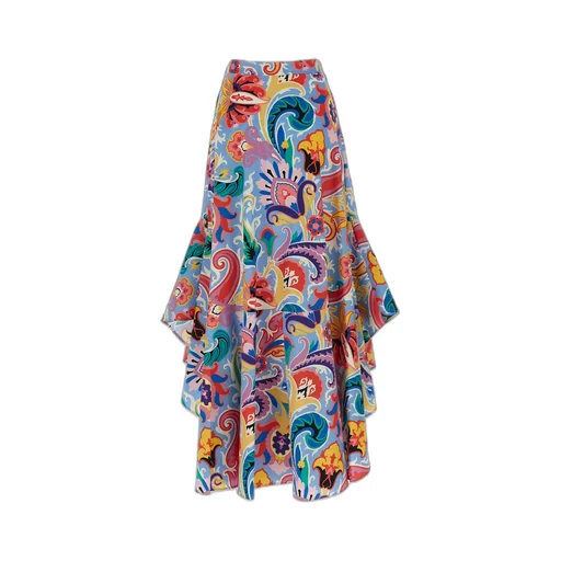 Etro Flared Hem Paisley Skirt
