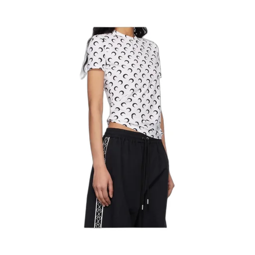 Marine Serre Crescent Print Crewneck T-Shirt