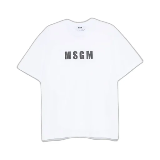 Msgm Logo-Printed Crewneck T-Shirt
