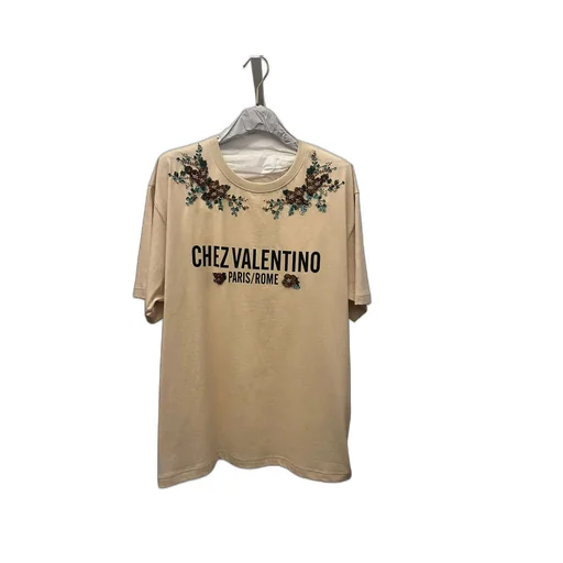 Valentino Floral Embroidered Crewneck T-Shirt