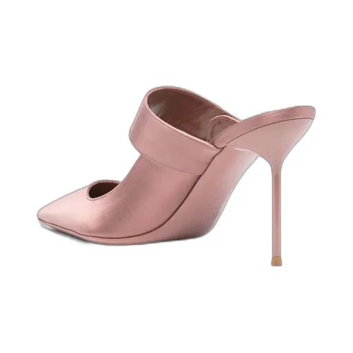 Paris Texas Pointed Toe Satin Mules