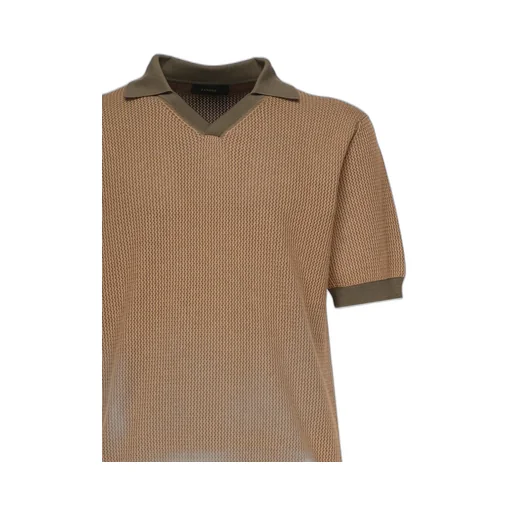 Zanone Textured Knit Polo Shirt