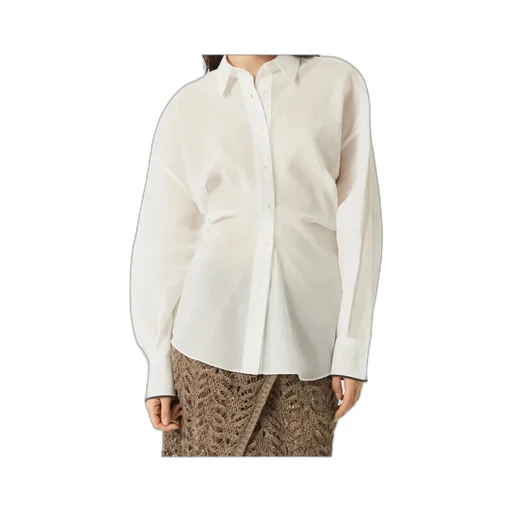Brunello Cucinelli Shiny Cuff Organza Shirt