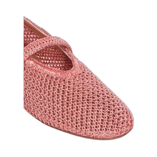 AlaÏA Buckled Knitted Ballet Flats