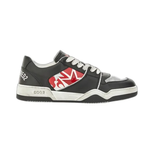 Dsquared2 Spiker Logo Printed Vintage Finish Sneakers