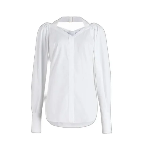 Patou Wrap-Over Long-Sleeve Top