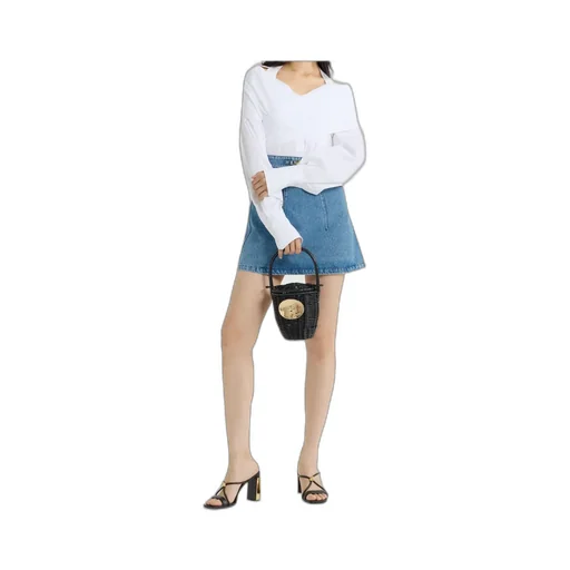 Patou Wrap-Over Long-Sleeve Top