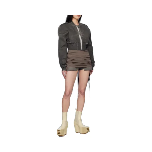 Rick Owens Drkshdw Cropped Zipped Bomber Jacket