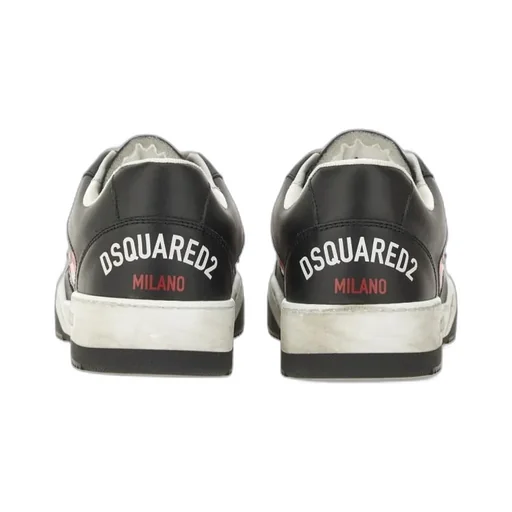 Dsquared2 Spiker Logo Printed Vintage Finish Sneakers