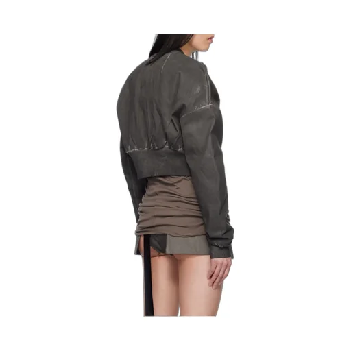 Rick Owens Drkshdw Cropped Zipped Bomber Jacket