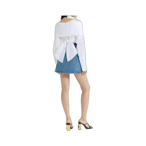 Patou Wrap-Over Long-Sleeve Top