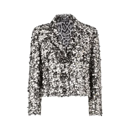 Dolce & Gabbana Single-Breasted Sequin Embellished Blazer
