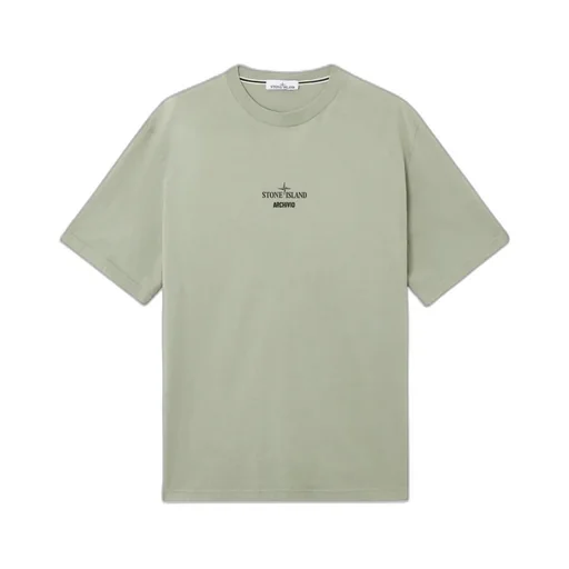 Stone Island Logo Printed Crewneck T-Shirt