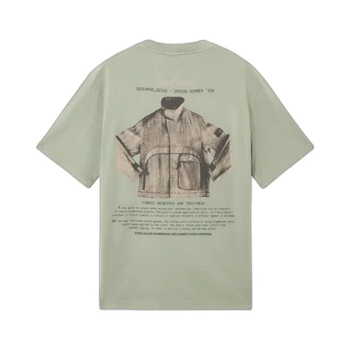 Stone Island Logo Printed Crewneck T-Shirt