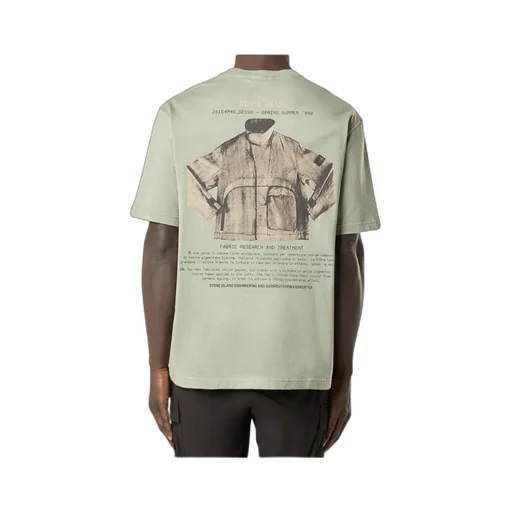Stone Island Logo Printed Crewneck T-Shirt