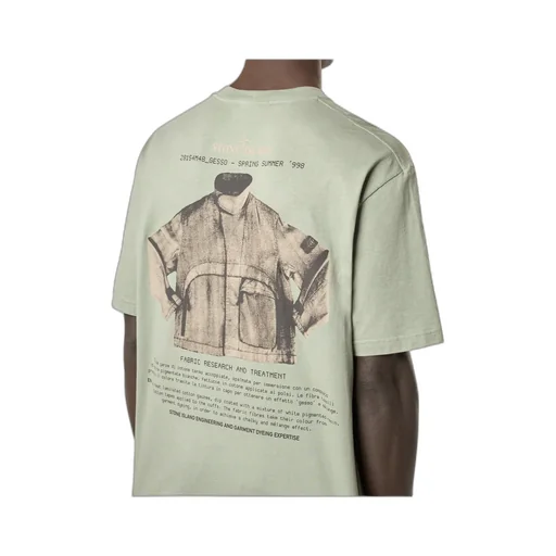 Stone Island Logo Printed Crewneck T-Shirt