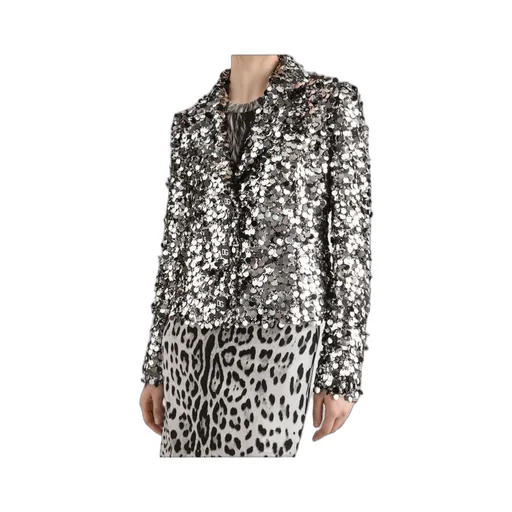 Dolce & Gabbana Single-Breasted Sequin Embellished Blazer