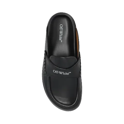 Off-White Logo Printed Slip-On Sandals