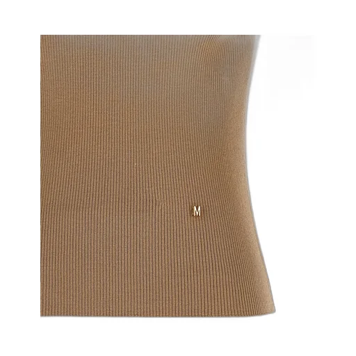 Moschino Logo Plaque Ribbed-Knit Tank Top