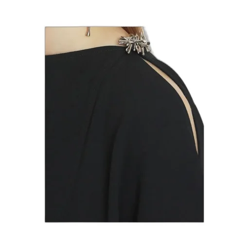 Appliqué-Detail Midi Dress