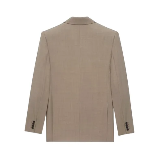 Saint Laurent Double-Breasted Long-Sleeved Jacket