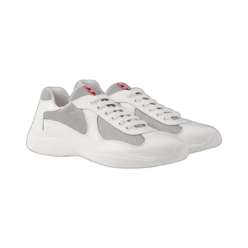 Patent Leather And Technical Fabric Prada America's Cup Sneakers