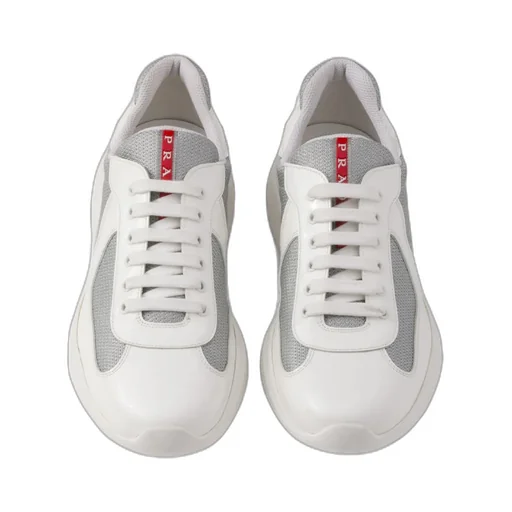 Patent Leather And Technical Fabric Prada America's Cup Sneakers
