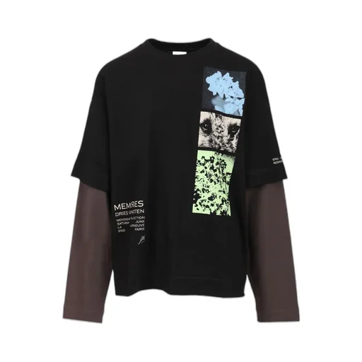 Dries Van Noten Hemmings Printed Double-Sleeved T-Shirt