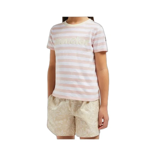 Moncler Enfant Logo Striped Jersey T-Shirt