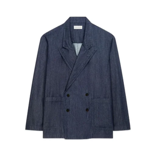 Dries Van Noten Double-Breasted Denim Blazer