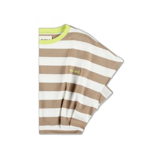 Douuod Kids Striped Cap-Sleeve Dress
