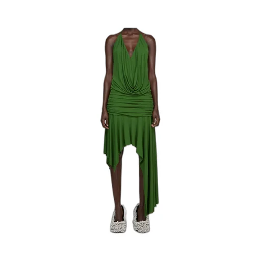 Acne Studios Dikata Draped Midi Dress