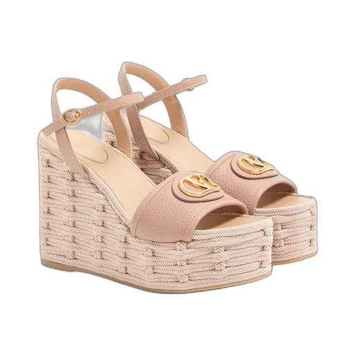 Valentino	Vlogo Signature Open Toe Wedge Sandals