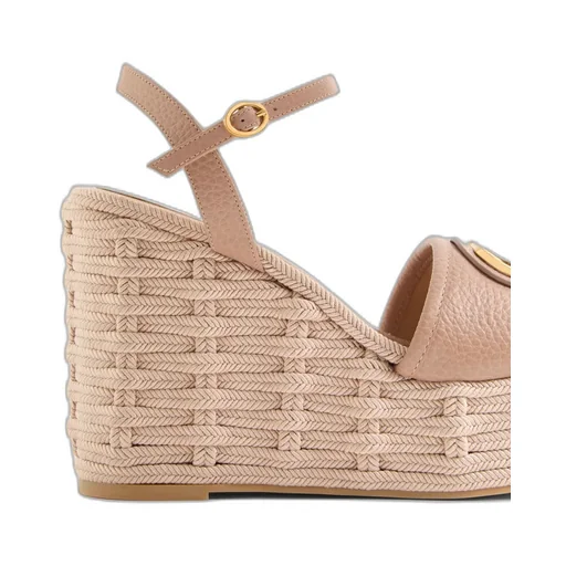 Valentino	Vlogo Signature Open Toe Wedge Sandals