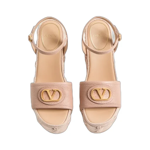 Valentino	Vlogo Signature Open Toe Wedge Sandals