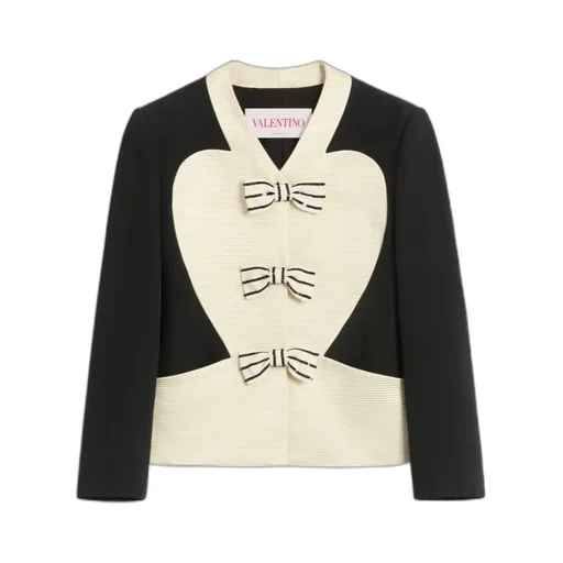 Valentino Bow Detailed Long-Sleeved Jacket