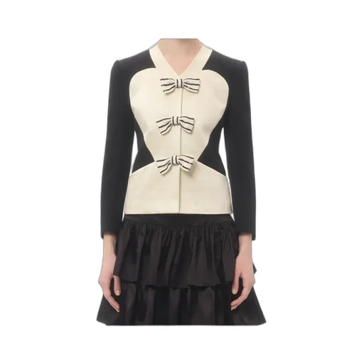 Valentino Bow Detailed Long-Sleeved Jacket